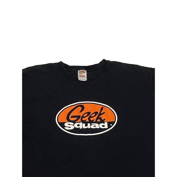 Geek Squad Fruit Of The Loom Heavy Cotton Mens XL Uniform Black T-Shirt Tee - Picture 4 of 8